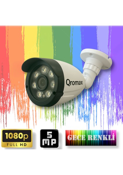 4 Kameralı Set - Yapay Zeka Özellikli Gece Renkli Gösteren 8 Warm Ledli TurboHD Güvenlik Kamerası Seti 3908W-104 fiyatları