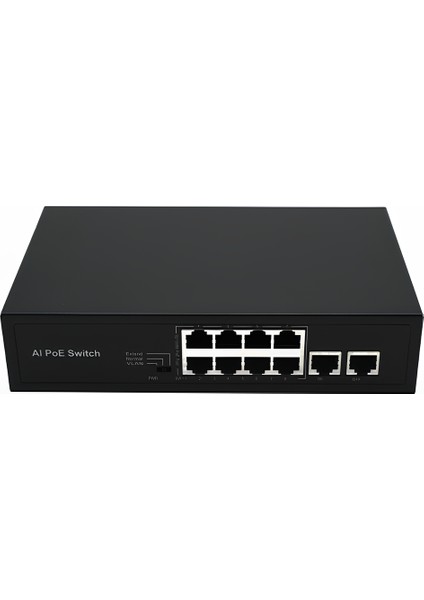 PS10M-82EE 8 Port Poe + 2 Uplink Gigabit Switch 120W Poe Çıkış Gücü