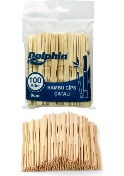 Cips Çatalı 9 cm 100 Adet Bambu Kürdan Hamburger Pasta Kürdanı Süsü Bambu Çöp Şiş Yemek Kürdanı fırsatları