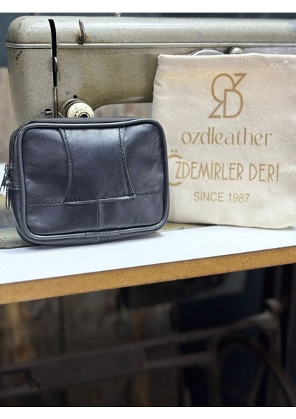 Büyük Boy 2 Gözlü Deri Kemerlik, Hakiki Deri Kemer Cüzdanı, Bozuk Para Cüzdanı, Kemer Çantası Siyah Tek Ebat Unisex fiyatları
