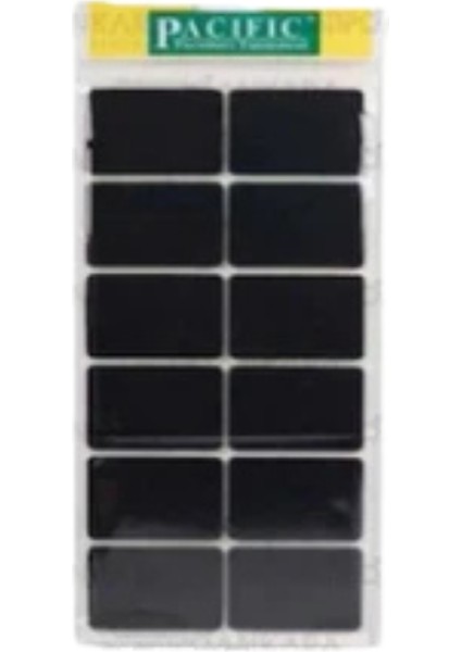 Yapışkanlı Kare Keçe 35×55 mm – 12 Adet – Siyah Renk – Mobilya Zemin Koruyucu Keçe