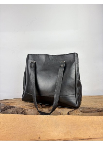 Kadın Omuz Çantası, Tote Bag, Gerçek Deri Anne Çantası, Plaj Çantası Siyah Tek Ebat Kadın / Kız