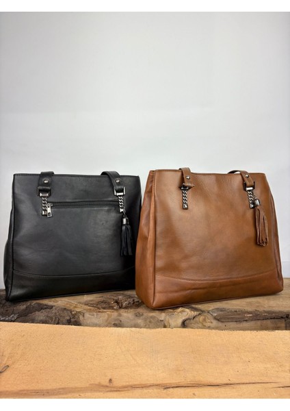 Kadın Omuz Çantası, Tote Bag, Gerçek Deri Anne Çantası, Plaj Çantası Siyah Tek Ebat Kadın / Kız indirimleri