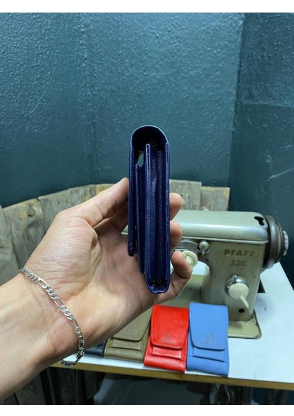 Lacivert Deri Sigaralık,sigaralık,hakiki Deri Sigaralık,sigara Kutusu Lacivert Tek Ebat Unisex indirimleri