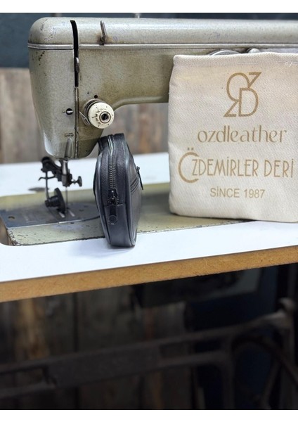 Orta Boy 2 Gözlü Deri Kemerlik, Hakiki Deri Kemer Cüzdanı, Bozuk Para Cüzdanı, Kemer Çantası Siyah Tek Ebat Unisex fiyatları