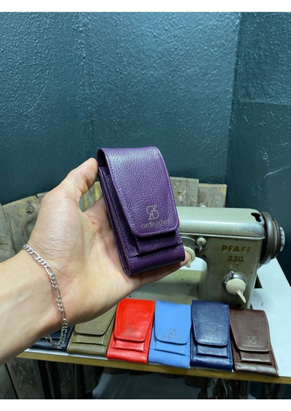 Mürdüm Deri Sigaralık,sigaralık,hakiki Deri Sigaralık,sigara Kutusu,sigara Tabakası