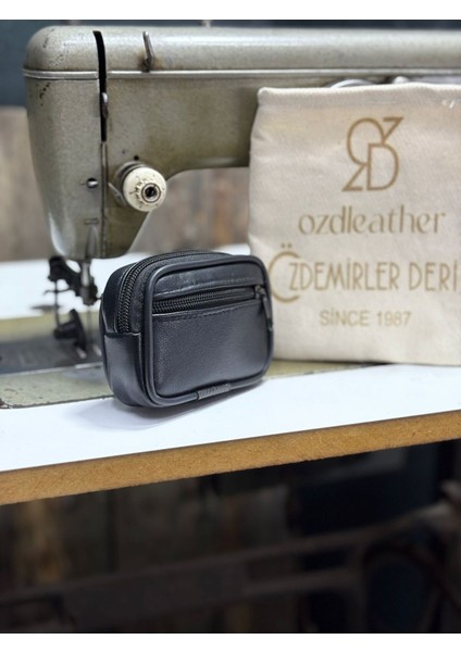 2 Gözlü Küçük Deri Kemerlik, Hakiki Deri Kemer Cüzdanı, Bozuk Para Cüzdanı, Kemer Çantası Siyah Tek Ebat Unisex fiyatları