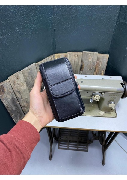 Dik Kemerlik, Hakiki Deri Kemer Cüzdanı, Bozuk Para Cüzdanı, Kemer Çantası, Inşaatçı Boyacı Çantası Siyah x Unisex modelleri