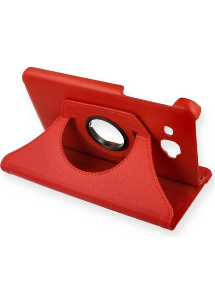 Samsung Galaxy T280 Tab A 7 Kılıf 360 Tablet Deri Kılıf - Kırmızı - ALVN6770-6719