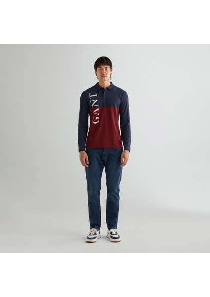 Erkek Lacivert Regular Fit Renk Bloklu Logolu Polo modelleri