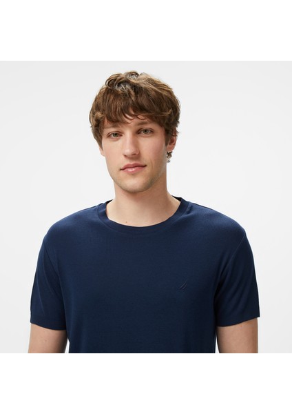 Erkek Lacivert Regular Fit T-Shirt fırsatları