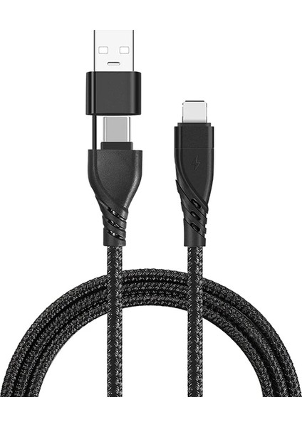 Ally 2in1 USB Lightning To Pd Kablosu+Usb KABLO-(1903) - ALVN2796-9736