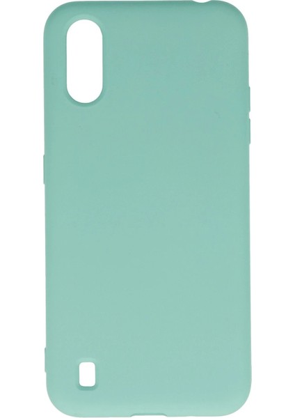 Samsung Galaxy A01 Kılıf Nano Içi Kadife Silikon - Turkuaz - ALVN8878-4353