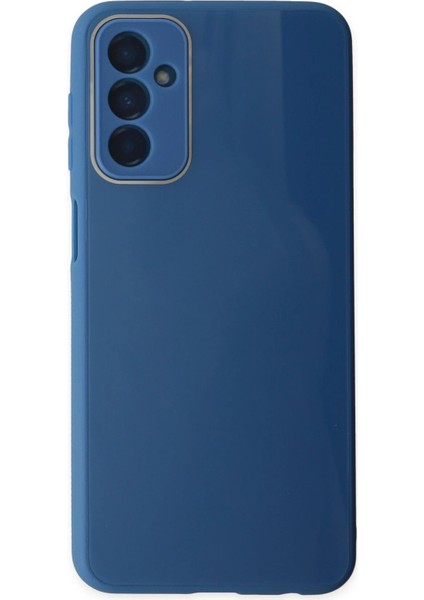 Samsung Galaxy M23 Kılıf Glass Kapak - Mavi - ALVN7397-4946