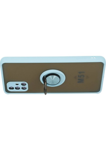 Samsung Galaxy M51 Kılıf Montreal Yüzüklü Silikon Kapak - Buz Mavi - ALVN8932-3202 modelleri