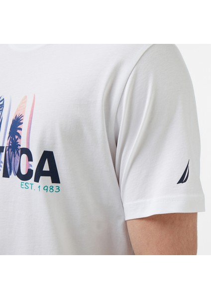 Erkek Beyaz Regular Fit T-Shirt indirimleri