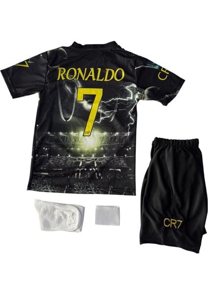 Juventus Özel Tasarım Ronaldo Çocuk Takım Forması 4lü Set Forma+Şort+Çorap+Bileklik fiyatları