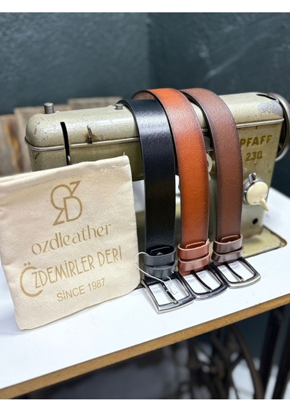%100 Hakiki Deri Kemer, 4 cm Kemer, Kot Kumaş Dana Derisi Kemer Fındık-Kahverengi - 115 modelleri