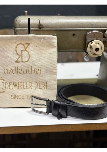 %100 Hakiki Deri Kemer, Ince Kemer, Ince Deri Kemer, 3.5 cm Kemer, Siyah Deri Kemer 135