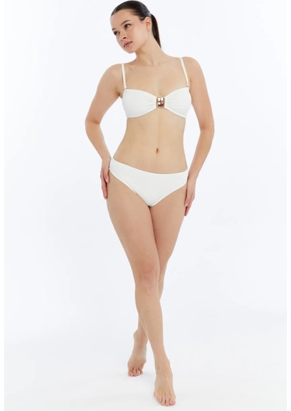 Laura Straples Dokulu Bikini Üst