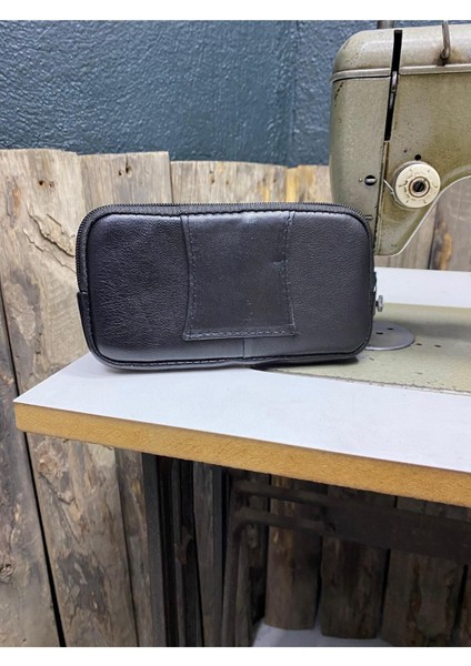 Deri Kemerlik, Hakiki Deri Kemer Cüzdanı, Bozuk Para Cüzdanı, Kemer Çantası, Inşaatçı Boyacı Çantası Siyah x Unisex fırsatları