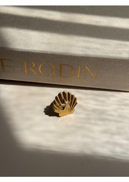 Deniz Kabuklu ve Deniz Yıldızlı Altın Kaplama Çelik Yüzük – Ayarlanabilir Yazlık Kadın Takı fiyatları