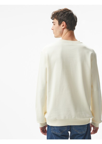 Erkek Beyaz Regular Fit Sweatshirt fiyatları