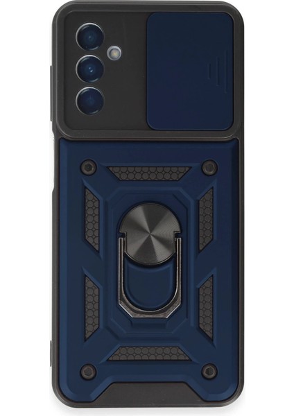 Samsung Galaxy A14 4g Kılıf Pars Lens Yüzüklü Silikon - Lacivert - ALVN4286-1646