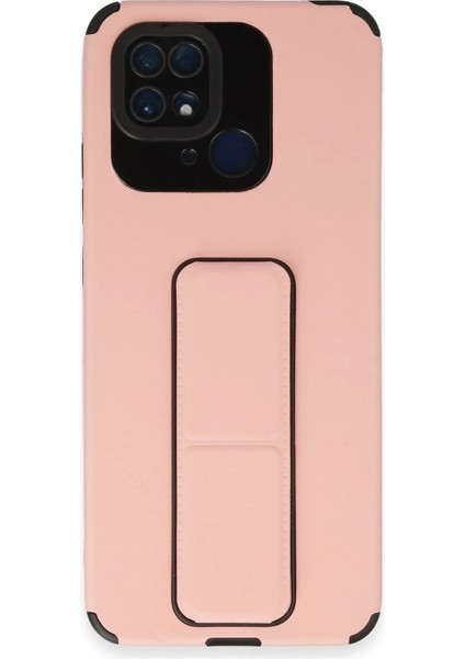 Xiaomi Redmi 10C Kılıf Mega Standlı Silikon - Pudra - ALVN7576-9841 fiyatları