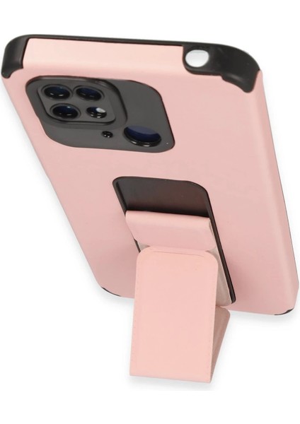 Xiaomi Redmi 10C Kılıf Mega Standlı Silikon - Pudra - ALVN7576-9841 fırsatları