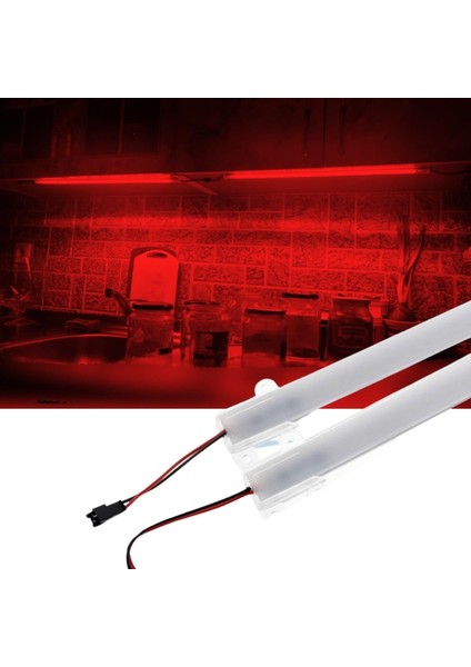 2 Adet 50 cm 220V Opak Çubuk Bar LED Kırmızı Işık SB-6554