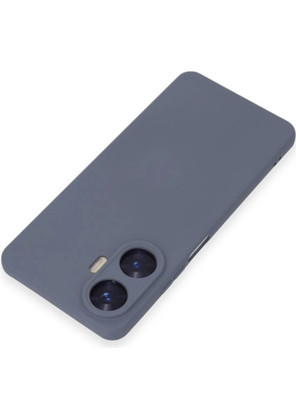 Realme C55 Kılıf Nano Içi Kadife Silikon - Gri - ALVN9998-9436