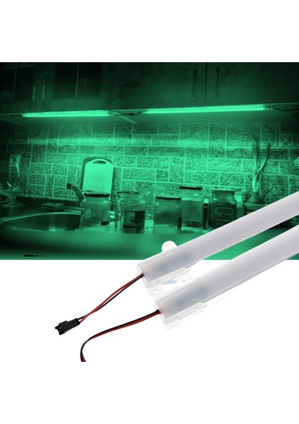 2 Adet 50 cm 220V Opak Çubuk Bar LED Yeşil Işık SB-6554