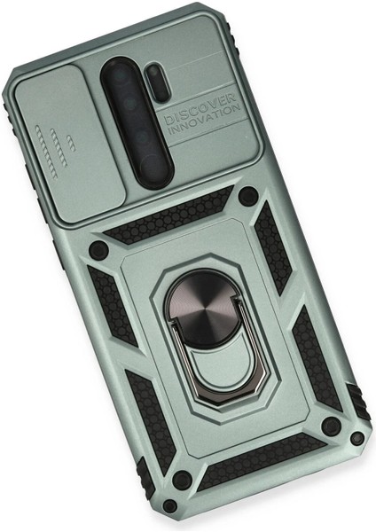 Xiaomi Redmi Note 8 Pro Kılıf Pars Lens Yüzüklü Silikon - Yeşil - ALVN1816-1699 modelleri