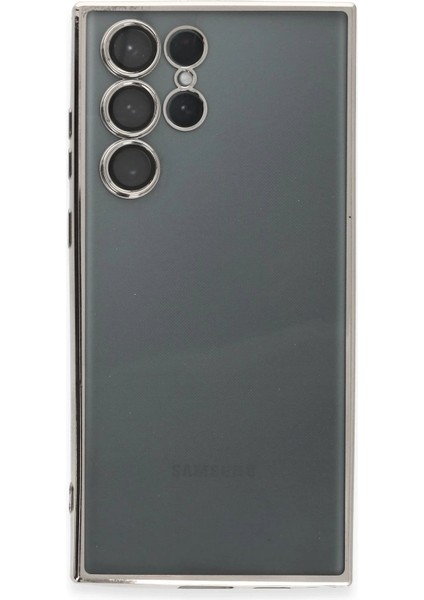 Samsung Galaxy S22 Ultra Kılıf Lensli Silikon - Gümüş - ALVN7976-1317 fiyatları