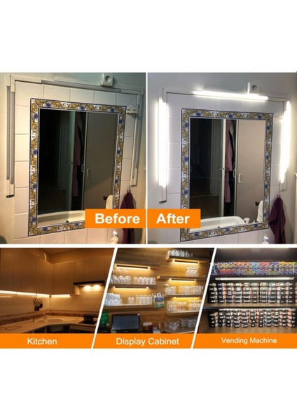2 Adet 50 cm 220V Şeffaf Çubuk Bar LED Yeşil Işık ve Butonlu Fiş SB-6553 modelleri
