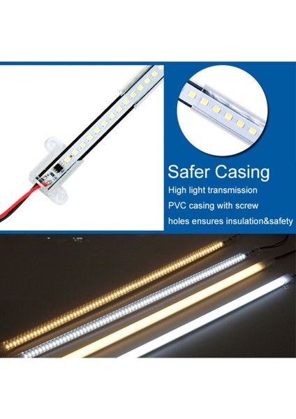 2 Adet 50 cm 220V Şeffaf Çubuk Bar LED Yeşil Işık ve Butonlu Fiş SB-6553