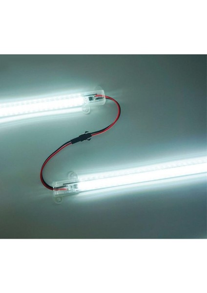 2 Adet 50 cm 220V Şeffaf Çubuk Bar LED Yeşil Işık ve Butonlu Fiş SB-6553