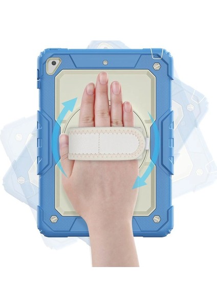 iPad 5 Air 9.7 Kılıf Strap New Tablet Kapak - Mavi - ALVN5759-8859 modelleri