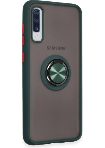 Samsung Galaxy A70 Kılıf Montreal Yüzüklü Silikon Kapak - Yeşil - ALVN5869-1205 fiyatları
