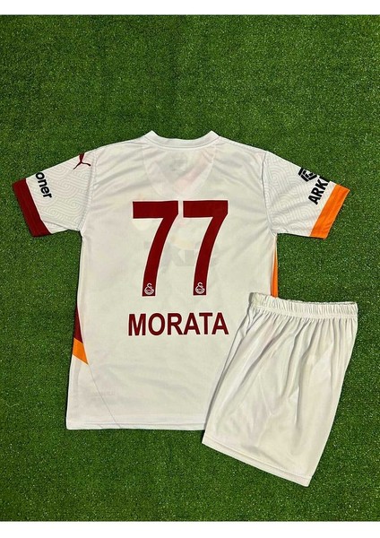 Gâlatâsarây 2024/25 Yeni Sezon A.l.v.a.r.o M.o.r.a.t.a Deplasman Çocuk Forması modelleri
