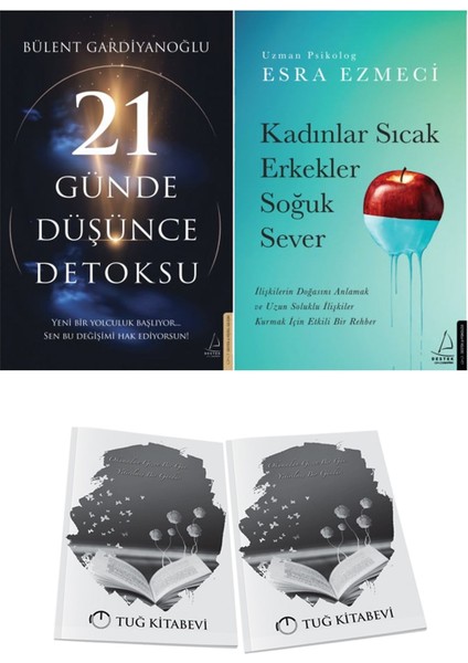 21 Günde Düşünce Detoksu ve Kadınlar Sıcak Erkekler Soğuk Sever + Hediyeli