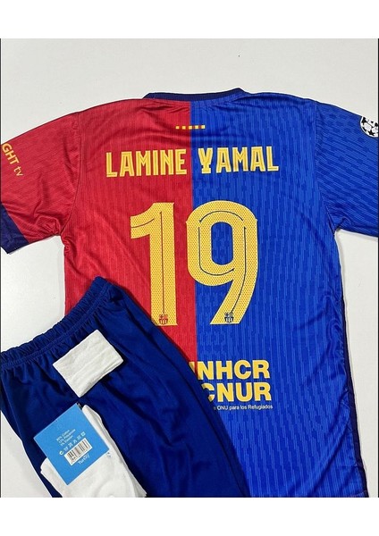 F.c B.a.r.c.e.l.o.n.a 2024/25 Yeni Sezon Lamine Yamal Iç Saha Çocuk Forması 4'lü