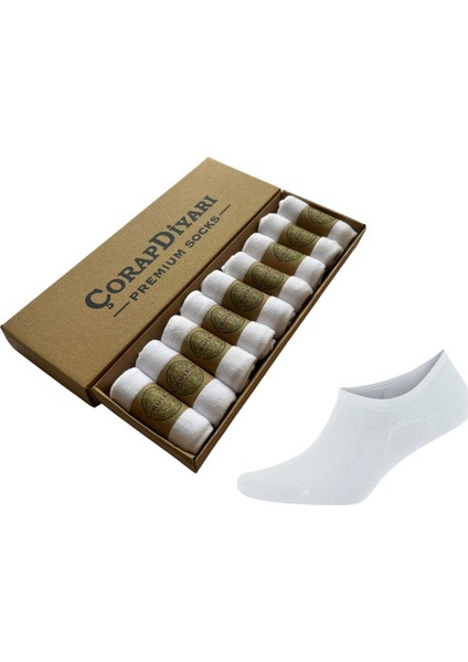 Premium Bambu Bayan Sneaker Görünmez Bilek Altı Spor Patik Çorap 9 Lu Özel Kutu (35-40 Numara)