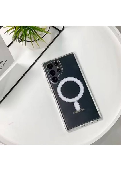 Samsung Galaxy S25 Ultra Uyumlu Şeffaf Kapak Magsafe Manyetik Kablosuz Şarj Kılıf. fiyatları