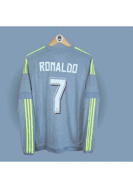 R.e.a.l M.a.d.r.i.d 2015/16 Sezonu Cristiano Ronaldo Alternatif Nostalji Deplasman Forması (Gri)