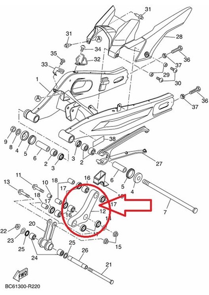 Yamaha mt 07 - Tracer 700 Arka Salıncak Kolu - Arm Relay fırsatları