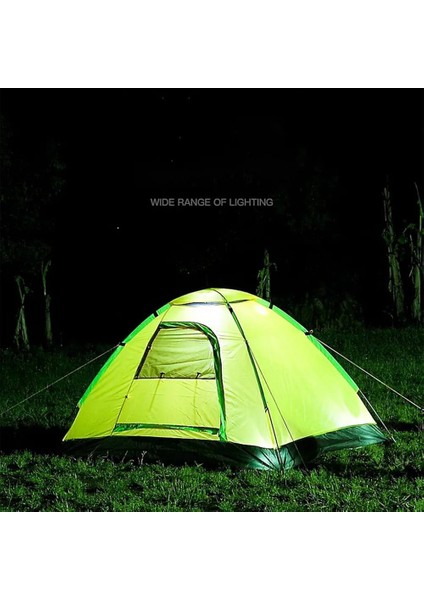 Güneş Enerjili LED Kamp Lambası | USB ve 220V Şarjlı | 6+1 LED | 9W Taşınabilir Işık