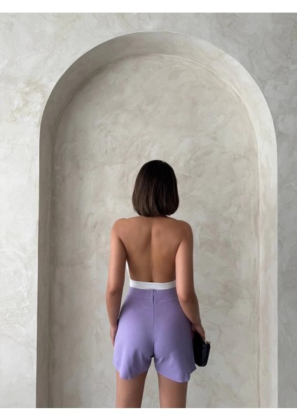 Kapaklı Şort Etek Lila S208 fiyatları