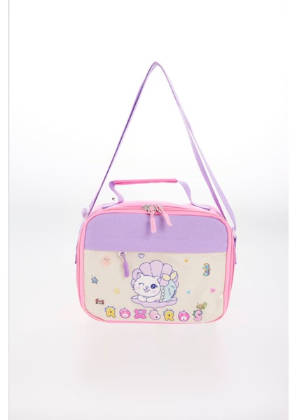 Sevimli Kedi Desenli 3'lü Kız Çocuk Okul Çantası Seti -Kalemlik ve Termal Beslenmeli Ilkokul Çantası modelleri